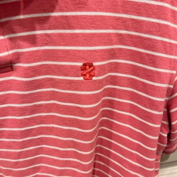 Men’s Izod Pink and White The Advantage Polo Size Large - Picture 2 of 4